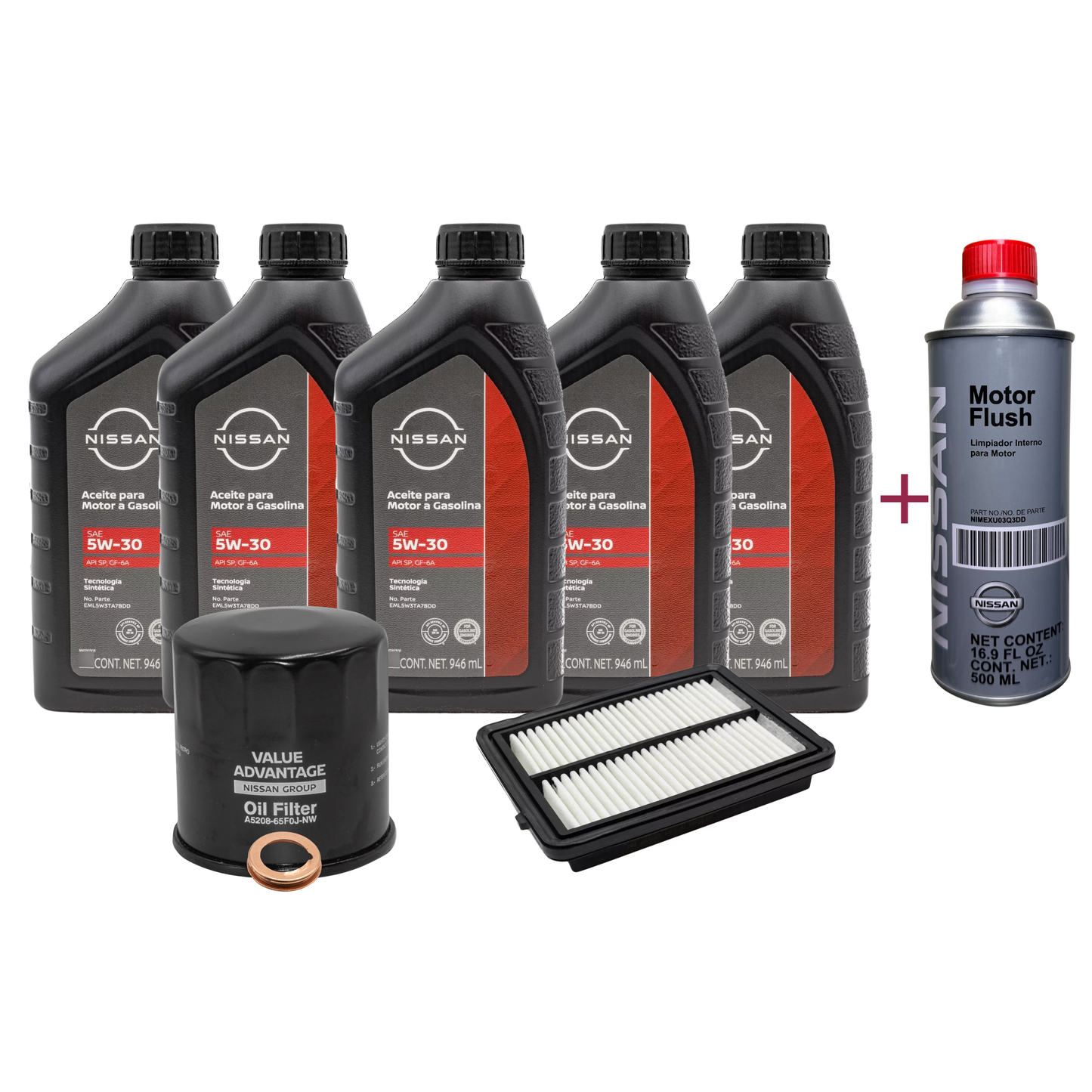 KIT DE AFINACION 5W30 NISSAN ORIGINAL VERSA N18 2020/2025 1.6L