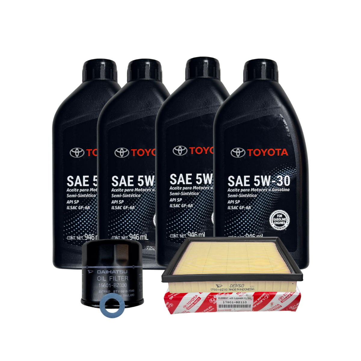 Kit De Afinacion Mayor ORIGINAL Toyota 5W30 Avanza 1.5l 2022-2026