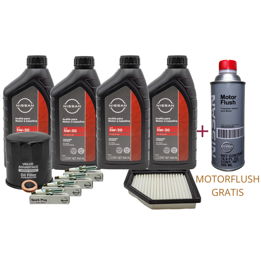 KIT DE AFINACION 5W30 NISSAN SENTRA ORIGINAL 2020/2025 + MOTOR FLUSH DE REGALO